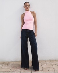M.N.G - Halter-Neck Knitted Top