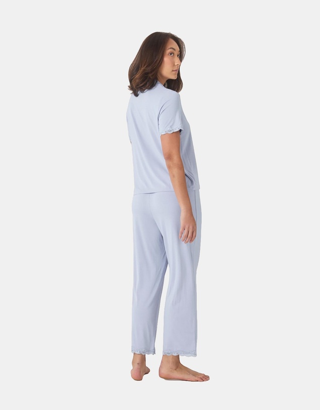 Gingerlilly - Dianne Bamboo Long PJ set with Lace