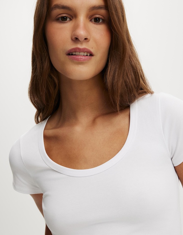 Cotton On - Everyday Smooth Scoop Neck Tee