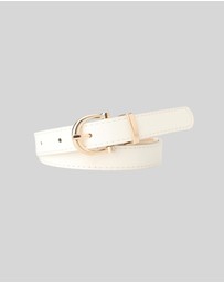 KAJA Clothing - Needle Buckle Belt - White