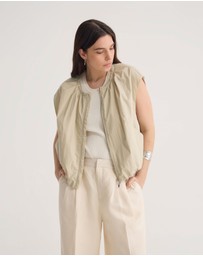 Oxford - Katie Sleeveles Bomber Jacket