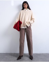 TOPSHOP - Knitted Clean V-Neck Jumper