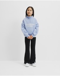 Country Road - Australian Cotton Blend Sequin Half Zip Sweat