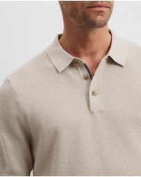 Country Road - Short Sleeve Good Earth Cotton Pique Knit Polo