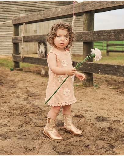 Kynd Baby - Crochet Dress in Blooms
