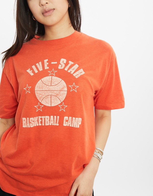 Vintage by The Real Deal - Pre Loved - Vintage 80s Five Star Basketball Camp Tee