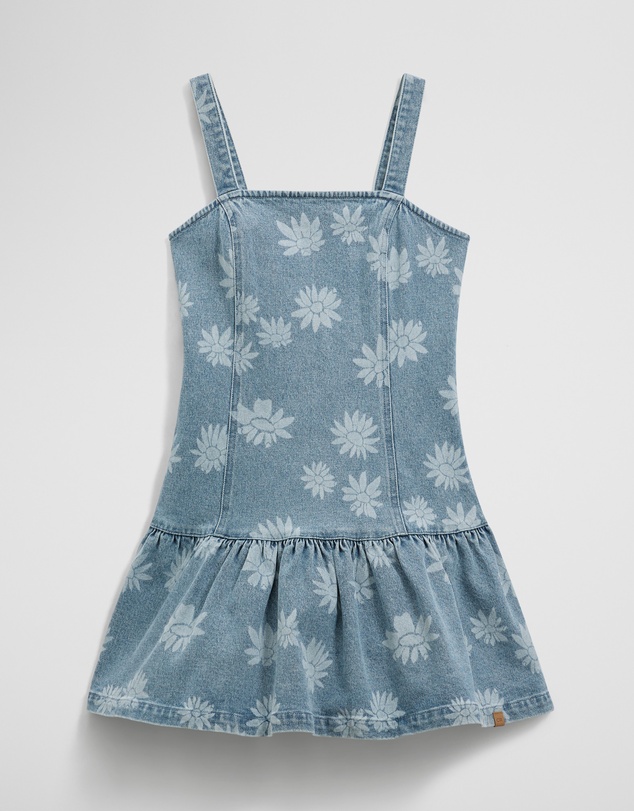Country Road - Teen Sleeveless Denim Print Dress
