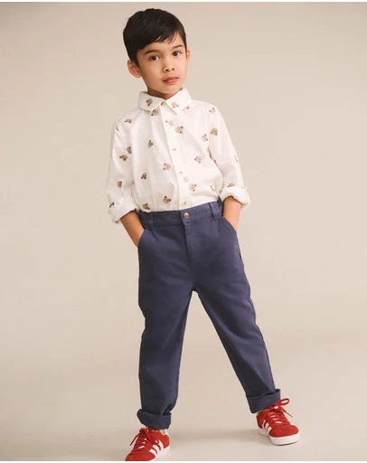 Huxbaby - All Over Hux Embroidered Long Sleeve Shirt - Babies-Teens