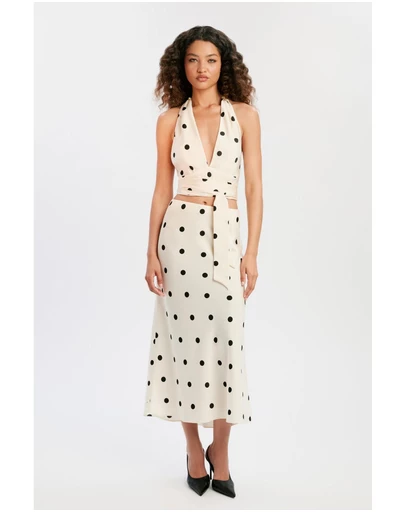 Bardot - Phoebe Satin Midi Skirt