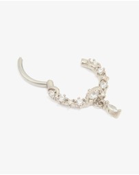 Lovisa - Titanium Cubic Zirconia Drop Clicker Ring