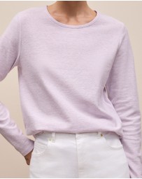 Trenery - Ottoman Marle Long Sleeve T-shirt in Lilac