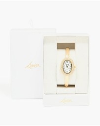Lovisa - Gold Diamante Oval Bangle Watch