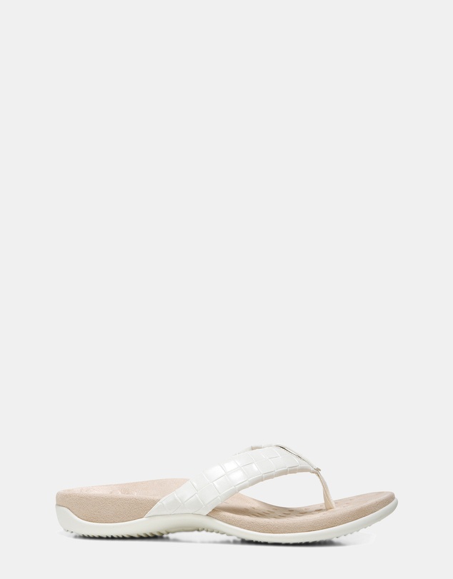 Vionic - Layne Toe Post Sandal - Cream Woven