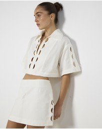 Cirkular - Pre-Loved - Shona Joy Birdie Scallop Top and Mini Skirt