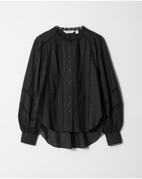 & Other Stories - Voluminous Lace-Trimmed Blouse