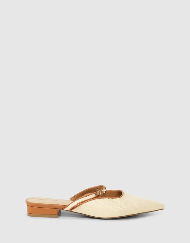 Belle & Bloom - Side By Side Leather Trimmed Flats