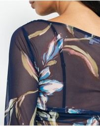 AERE - Chloe Off Shoulder Mesh Top