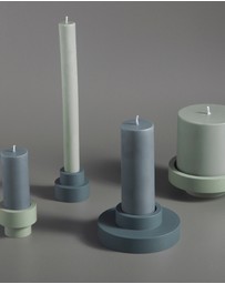 porter green - escc medium pillar candle soy-blend unscented candles