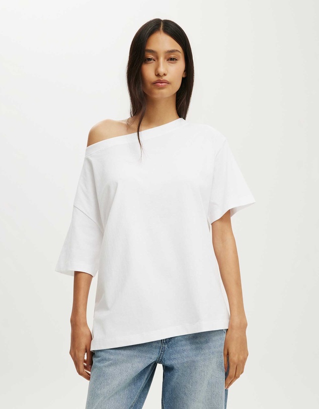Cotton On - Boxy Off Shoulder Short Sleeve Tee