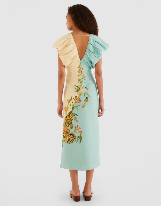 Farm Rio - Marine Garden Midi Dress