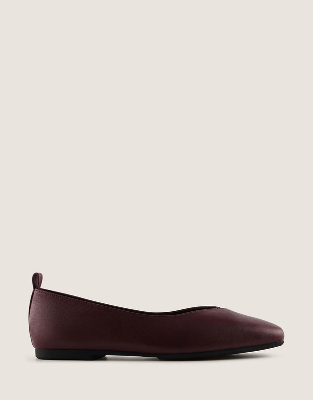 Shelly Shen - Nico Ballet Flats Burgundy Leather