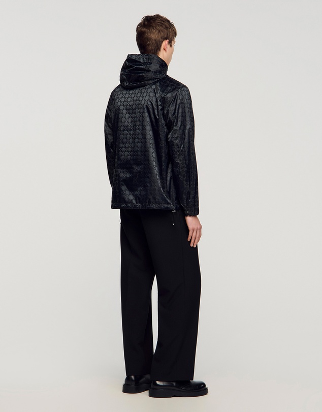 Sandro - Surf Squarecross Nylon Jacquard Leger Jacket
