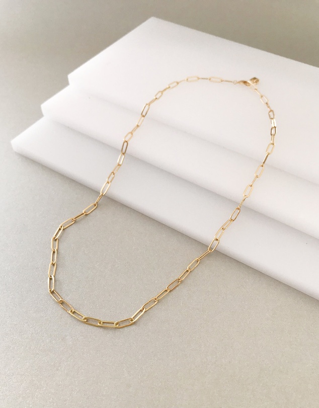 Wanderlust + Co - Harper Chain Link Gold Necklace