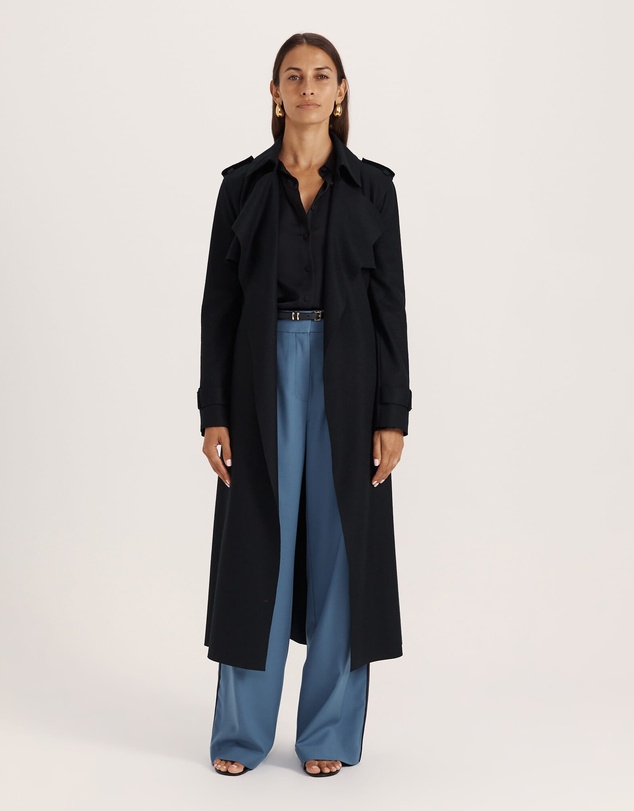 SABA - Karla Wool Longline Trench Coat