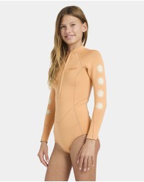 Billabong - Girls 8 to 14 2/2mm Salty Dayz Natural Long Sleeve Springsuit