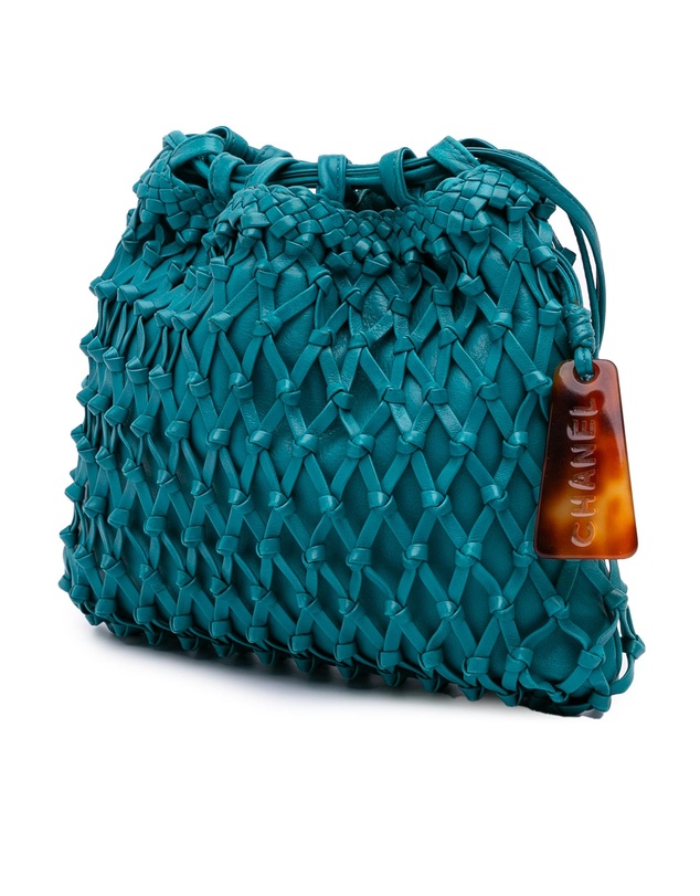 Pre-Loved by Azura Reborn - Pre-Loved Woven Lambskin Drawstring Pouch