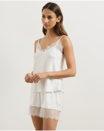 Atmos&Here - Pearl Cami & Shorts Lace Trim Sleep Set
