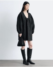& Other Stories - Tie-Front Jacquard Mini Dress