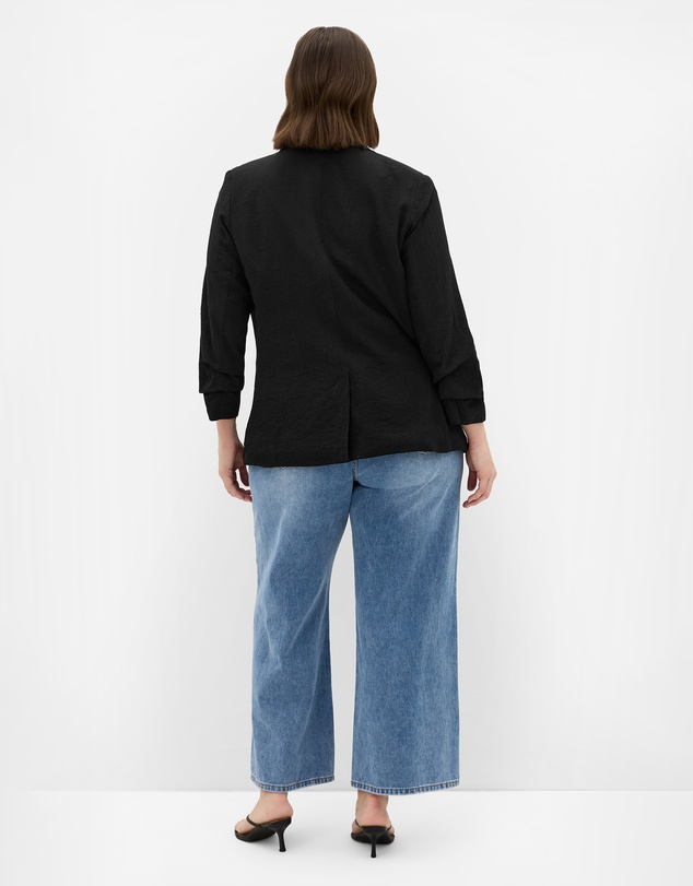 City Chic - Plus size Aria Lightweight Blazer - black