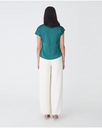 Forcast - Zafina Pleated Draped Top