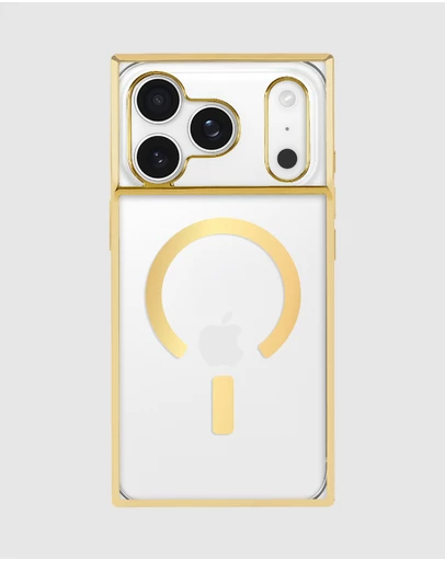 Flaunt - Flaunt Square Gilded Crystal Clear MagSafe Case for iPhone 18 Pro Max / 17 Pro Max