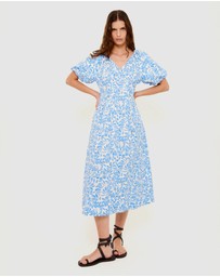 Staple the Label - Solea V-Neck Midi Dress