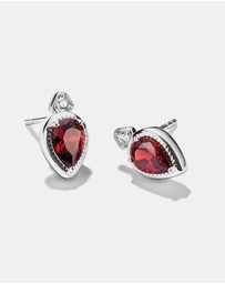 THOMAS SABO - THOMAS SABO Stud Earrings with Red Teardrop Stones Silver