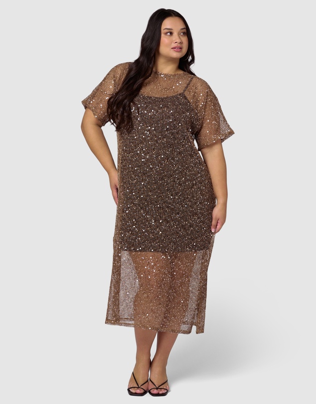 Sunday In The City - Raw Crochet Sequin Dress