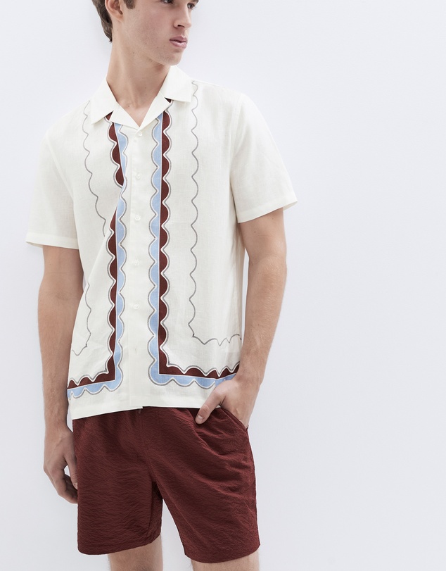 UNISON - Wavy Border Regular Fit Shirt