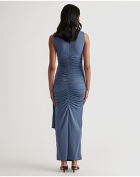 Decjuba - Robin Ruched Tie Maxi Dress