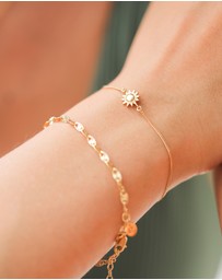 Elli Jewelry - Bracelet Sun 925 Sterling Silver Gold-plated