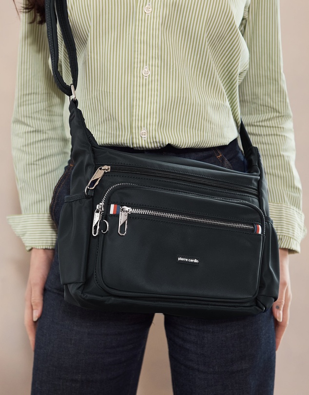 Pierre Cardin - Pierre Cardin RFID Anti-Theft Nylon Crossbody