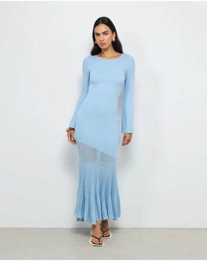 AERE - Ivy Rib Knit Midi Dress