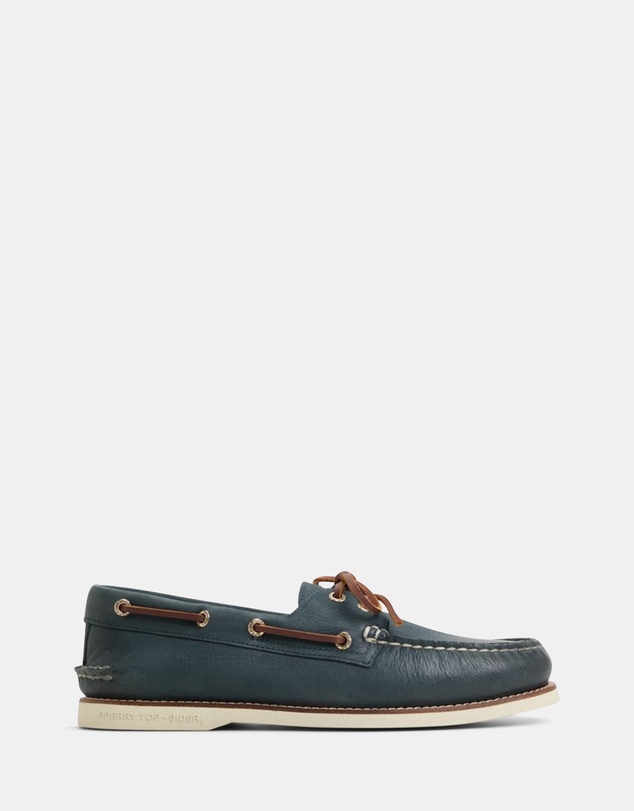 Sperry - Gold A/O 2-Eye Wide Leather Navy- Men's