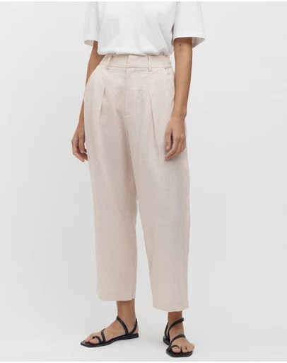 FRIEND of AUDREY - Émilion 7/8 Linen Trouser
