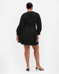City Chic - Demi Belted Denim Mini Dress