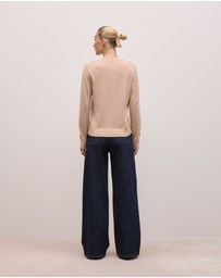 Trenery - Merino Classic Crew in Camel