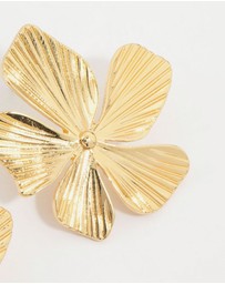 Lovisa - Gold Plated Textured Flower Studs