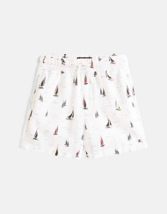 Tommy Hilfiger - Print Woven Linen Blend Shorts - Kids