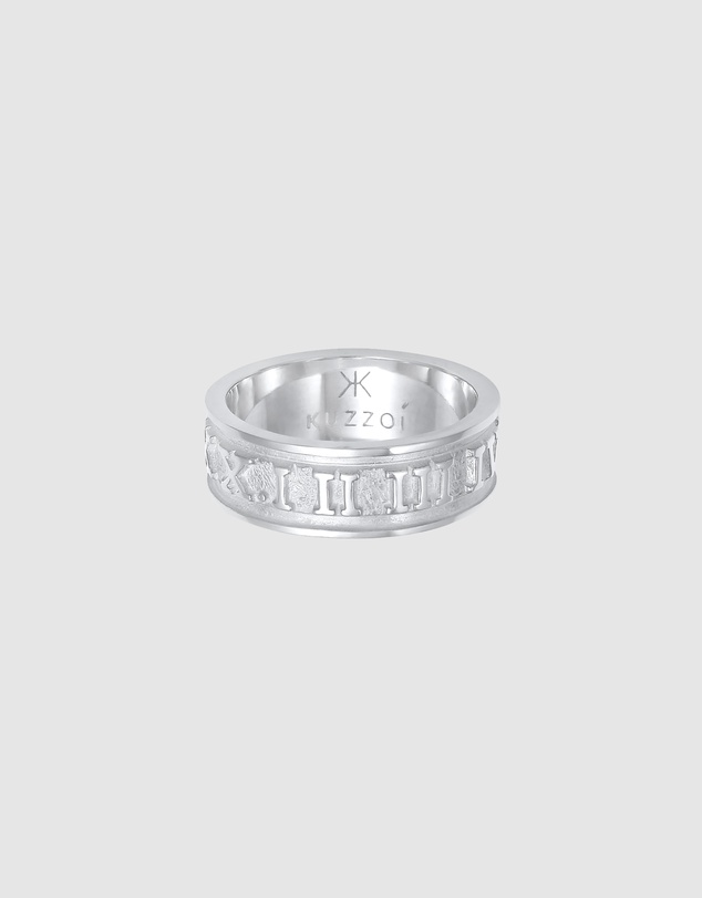 Kuzzoi - ICONIC EXCLUSIVE - Roman Numbers Band Ring in 925 Sterling Silver
